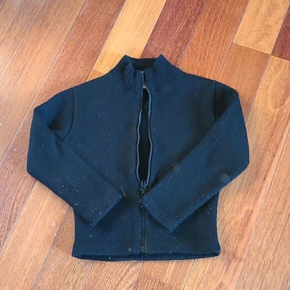 Inga vintagegirls black zip up dance sweater size 4/5 - Picture 1 of 2